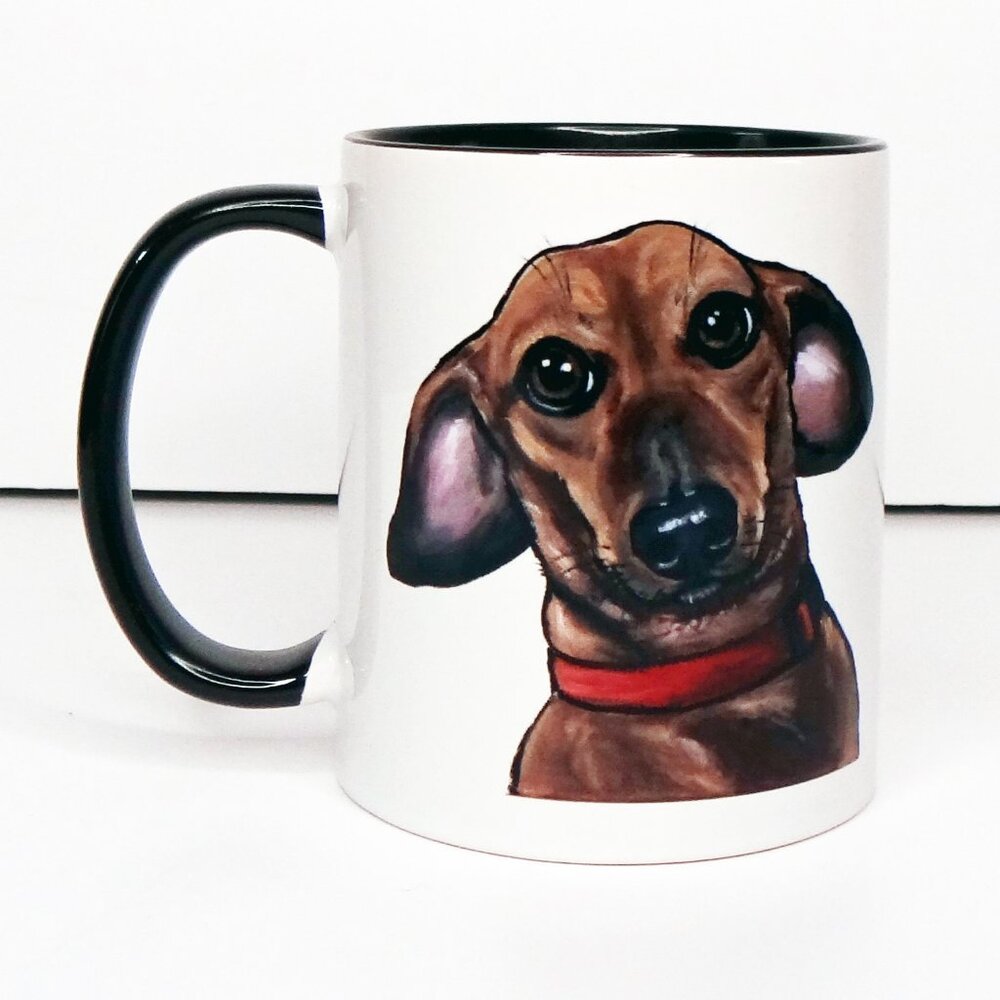 Dachshund Breed Specific Ceramic Dog Mug / Dog Lover/ Wiener Dog NEW NWT